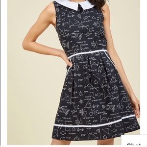 Retrolicious Modcloth Math Equations Dress Medium